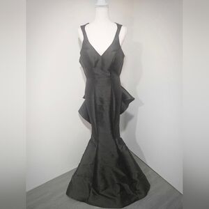 Sherri Hill Black Sleek Silhouette Halter Mermaid Prom Dress Size 0